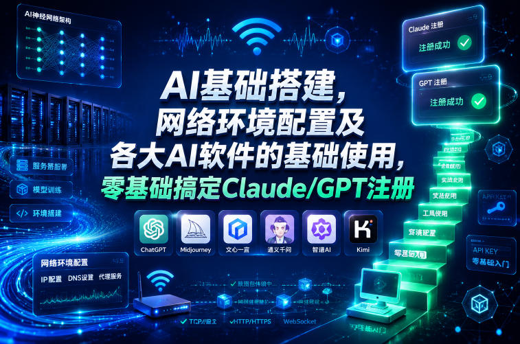 AI基础搭建，网络环境配置及各大AI软件的基础使用，零基础搞定Claude/GPT注册瀚萌资源网-网赚网-网赚项目网-虚拟资源网-国学资源网-易学资源网-本站有全网最新网赚项目-易学课程资源-中医课程资源的在线下载网站！瀚萌资源网