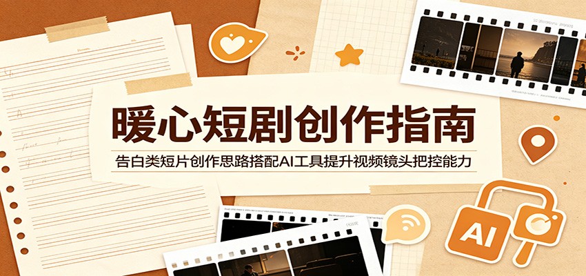 暖心短剧创作指南：告白类短片创作思路搭配AI工具提升视频镜头把控能力瀚萌资源网-网赚网-网赚项目网-虚拟资源网-国学资源网-易学资源网-本站有全网最新网赚项目-易学课程资源-中医课程资源的在线下载网站！瀚萌资源网