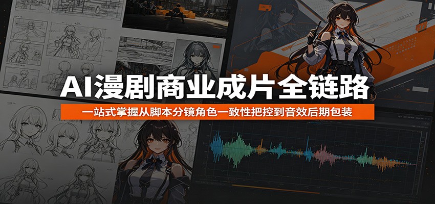 AI漫剧商业成片全链路：一站式掌握从脚本分镜角色一致性把控到音效后期包装瀚萌资源网-网赚网-网赚项目网-虚拟资源网-国学资源网-易学资源网-本站有全网最新网赚项目-易学课程资源-中医课程资源的在线下载网站！瀚萌资源网