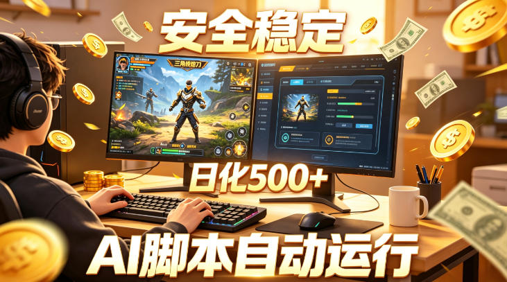 三角洲全自动挂G项目，AI脚本躺賺，日化500+，无需手动操作【揭秘】瀚萌资源网-网赚网-网赚项目网-虚拟资源网-国学资源网-易学资源网-本站有全网最新网赚项目-易学课程资源-中医课程资源的在线下载网站！瀚萌资源网