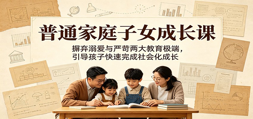 普通家庭子女成长课:摒弃溺爱与严苛两大教育极端,引导孩子快速完成社会化成长瀚萌资源网-网赚网-网赚项目网-虚拟资源网-国学资源网-易学资源网-本站有全网最新网赚项目-易学课程资源-中医课程资源的在线下载网站!瀚萌资源网