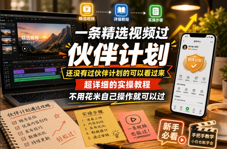 一条精选视频过伙伴计划,还没有过伙伴计划的可以看过来,超详细的实操教程,不用花米自己操作就可以过瀚萌资源网-网赚网-网赚项目网-虚拟资源网-国学资源网-易学资源网-本站有全网最新网赚项目-易学课程资源-中医课程资源的在线下载网站!瀚萌资源网