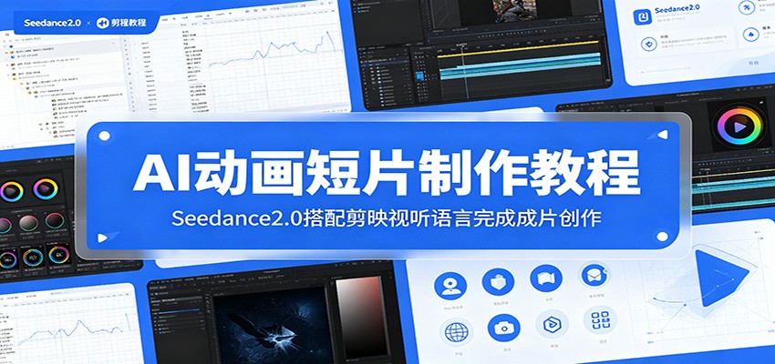 AI动画短片制作教程：Seedance2.0搭配剪映视听语言完成成片创作瀚萌资源网-网赚网-网赚项目网-虚拟资源网-国学资源网-易学资源网-本站有全网最新网赚项目-易学课程资源-中医课程资源的在线下载网站！瀚萌资源网