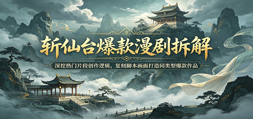斩仙台爆款漫剧拆解：深挖热门片段创作逻辑，复刻脚本画面打造同类型爆款作品瀚萌资源网-网赚网-网赚项目网-虚拟资源网-国学资源网-易学资源网-本站有全网最新网赚项目-易学课程资源-中医课程资源的在线下载网站！瀚萌资源网