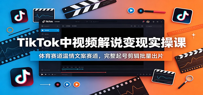 TikTok中视频解说变现实操课：体育赛道温情文案赛道，完整起号剪辑批量出片瀚萌资源网-网赚网-网赚项目网-虚拟资源网-国学资源网-易学资源网-本站有全网最新网赚项目-易学课程资源-中医课程资源的在线下载网站！瀚萌资源网