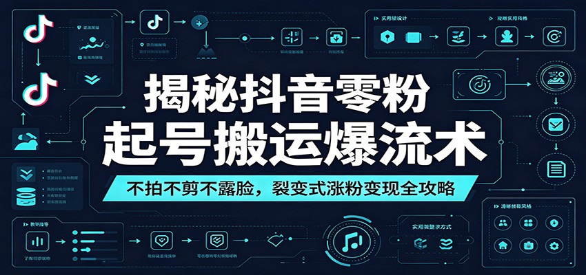 揭秘抖音零粉起号搬运爆流术:不拍不剪不露脸,裂变式涨粉变现全攻略瀚萌资源网-网赚网-网赚项目网-虚拟资源网-国学资源网-易学资源网-本站有全网最新网赚项目-易学课程资源-中医课程资源的在线下载网站!瀚萌资源网