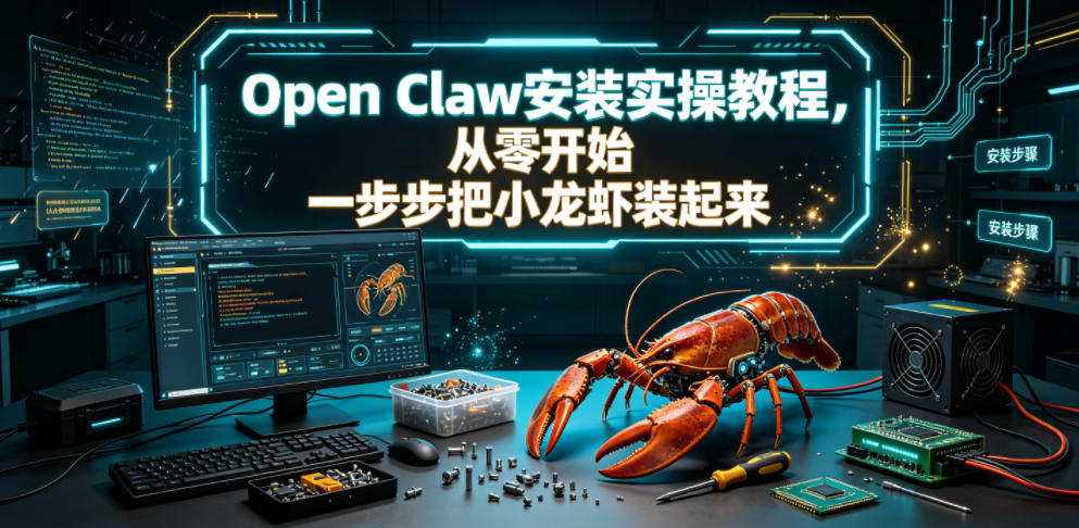 Open Claw安装实操教程，从零开始一步步一步步把小龙虾装起来瀚萌资源网-网赚网-网赚项目网-虚拟资源网-国学资源网-易学资源网-本站有全网最新网赚项目-易学课程资源-中医课程资源的在线下载网站！瀚萌资源网