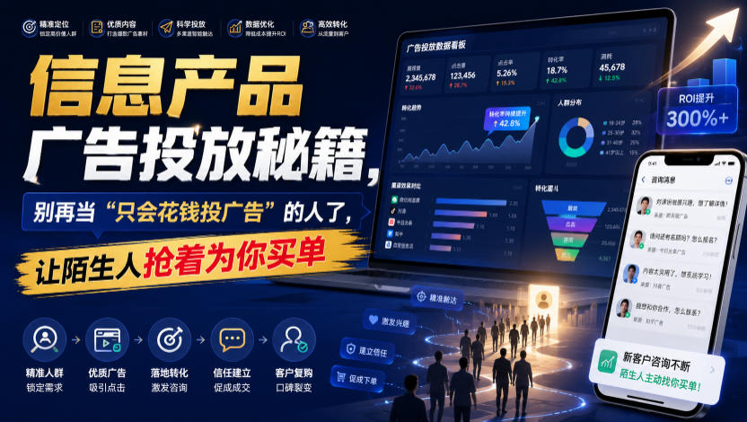 信息产品广告投放秘籍，别再当“只会花钱投广告”的人了，让陌生人抢着为你买单【原创双语字幕】瀚萌资源网-网赚网-网赚项目网-虚拟资源网-国学资源网-易学资源网-本站有全网最新网赚项目-易学课程资源-中医课程资源的在线下载网站！瀚萌资源网