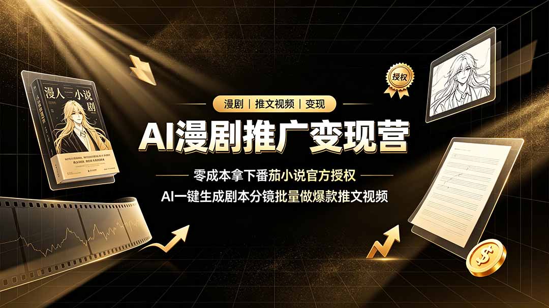 （19193期）AI漫剧推广变现营，零成本拿下番茄小说官方授权，AI一键生成剧本分镜批量做爆款推文视频瀚萌资源网-网赚网-网赚项目网-虚拟资源网-国学资源网-易学资源网-本站有全网最新网赚项目-易学课程资源-中医课程资源的在线下载网站！瀚萌资源网