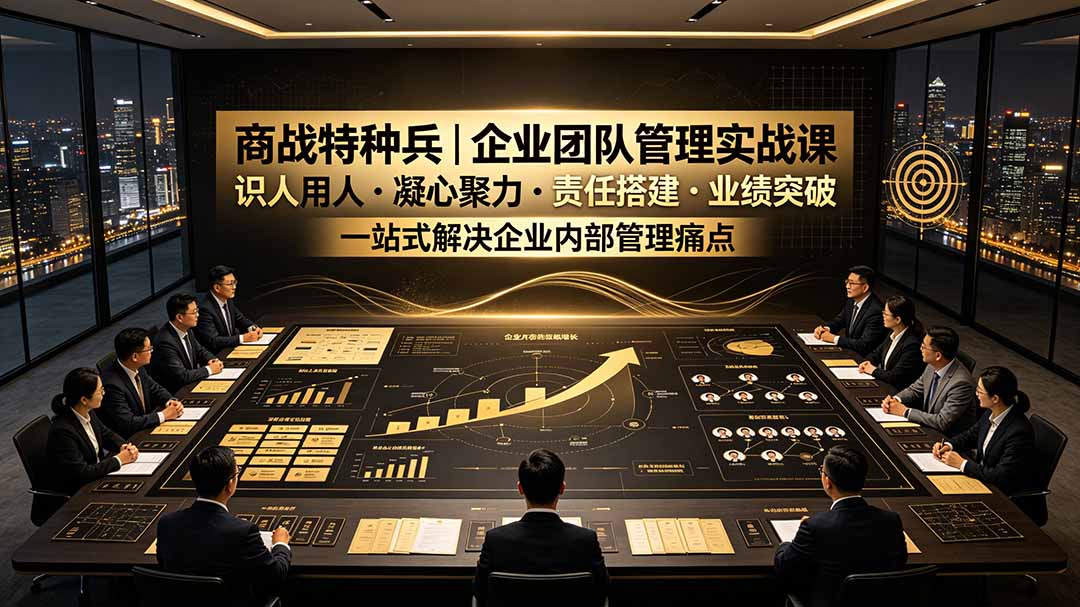 （19534期）商战特种兵｜企业团队管理实战课：识人用人｜凝心聚力｜责任搭建｜业绩突破，一站式解决企业内部管理痛点瀚萌资源网-网赚网-网赚项目网-虚拟资源网-国学资源网-易学资源网-本站有全网最新网赚项目-易学课程资源-中医课程资源的在线下载网站！瀚萌资源网