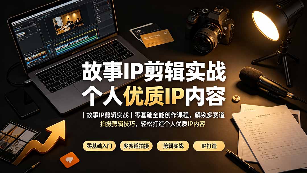 （19550期）故事IP剪辑实战｜零基础全能创作课程，解锁多赛道拍摄剪辑技巧，轻松打造个人优质IP内容瀚萌资源网-网赚网-网赚项目网-虚拟资源网-国学资源网-易学资源网-本站有全网最新网赚项目-易学课程资源-中医课程资源的在线下载网站！瀚萌资源网