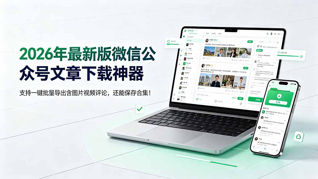 （19486期）2026年最新版微信公众号文章下载神器，支持一键批量导出含图片视频评论，还能保存合集！瀚萌资源网-网赚网-网赚项目网-虚拟资源网-国学资源网-易学资源网-本站有全网最新网赚项目-易学课程资源-中医课程资源的在线下载网站！瀚萌资源网