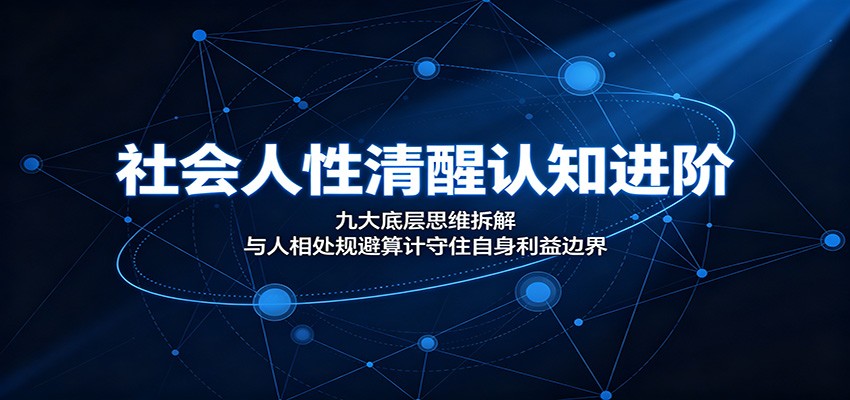 社会人性清醒认知进阶：九大底层思维拆解，与人相处规避算计守住自身利益边界瀚萌资源网-网赚网-网赚项目网-虚拟资源网-国学资源网-易学资源网-本站有全网最新网赚项目-易学课程资源-中医课程资源的在线下载网站！瀚萌资源网