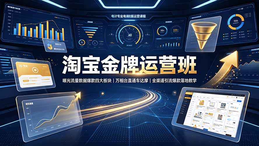 （19434期）淘宝金牌运营班-7月：曝光流量数据爆款四大板块｜万相台直通车达摩｜全渠道引流爆款落地教学瀚萌资源网-网赚网-网赚项目网-虚拟资源网-国学资源网-易学资源网-本站有全网最新网赚项目-易学课程资源-中医课程资源的在线下载网站！瀚萌资源网