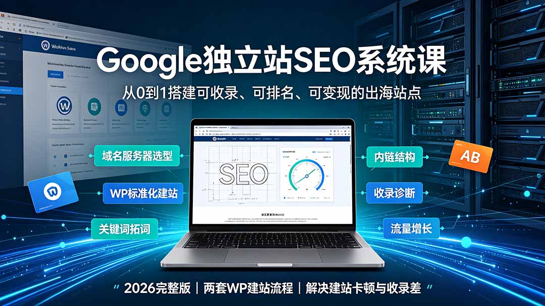（19426期）Google独立站SEO-7月系统课：出海基建×WordPress建站×AI内容生产×站内外优化×Search Console×AdSense变现瀚萌资源网-网赚网-网赚项目网-虚拟资源网-国学资源网-易学资源网-本站有全网最新网赚项目-易学课程资源-中医课程资源的在线下载网站！瀚萌资源网