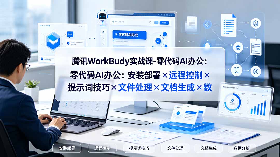 （19325期）腾讯WorkBuddy实战课-零代码AI办公：安装部署×远程控制×提示词技巧×文件处理×文档生成×数据分析瀚萌资源网-网赚网-网赚项目网-虚拟资源网-国学资源网-易学资源网-本站有全网最新网赚项目-易学课程资源-中医课程资源的在线下载网站！瀚萌资源网