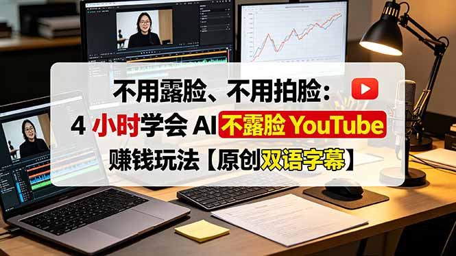 （19161期）不用露脸、不用拍脸：4 小时学会 AI 不露脸 YouTube 赚钱玩法【原创双语字幕】瀚萌资源网-网赚网-网赚项目网-虚拟资源网-国学资源网-易学资源网-本站有全网最新网赚项目-易学课程资源-中医课程资源的在线下载网站！瀚萌资源网