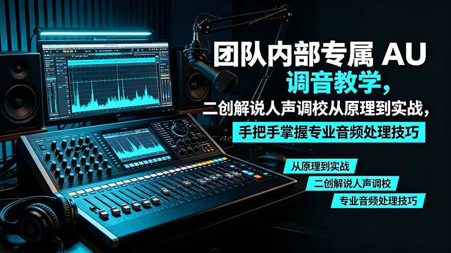 （19517期）某大佬团队内部专属 AU 调音教学，二创解说人声调校从原理到实战，手把手掌握专业音频处理技巧瀚萌资源网-网赚网-网赚项目网-虚拟资源网-国学资源网-易学资源网-本站有全网最新网赚项目-易学课程资源-中医课程资源的在线下载网站！瀚萌资源网