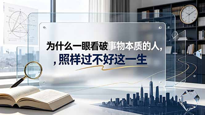 （19165期）付费文章：为什么一眼看破事物本质的人，照样过不好这一生瀚萌资源网-网赚网-网赚项目网-虚拟资源网-国学资源网-易学资源网-本站有全网最新网赚项目-易学课程资源-中医课程资源的在线下载网站！瀚萌资源网