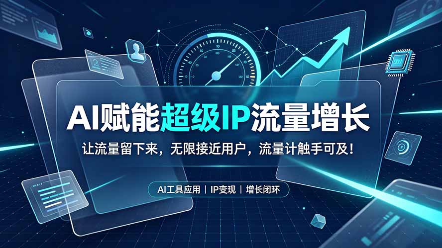 （19453期）AI赋能超级IP流量增长：让流量留下来，无限接近用户，流量计触手可及！瀚萌资源网-网赚网-网赚项目网-虚拟资源网-国学资源网-易学资源网-本站有全网最新网赚项目-易学课程资源-中医课程资源的在线下载网站！瀚萌资源网
