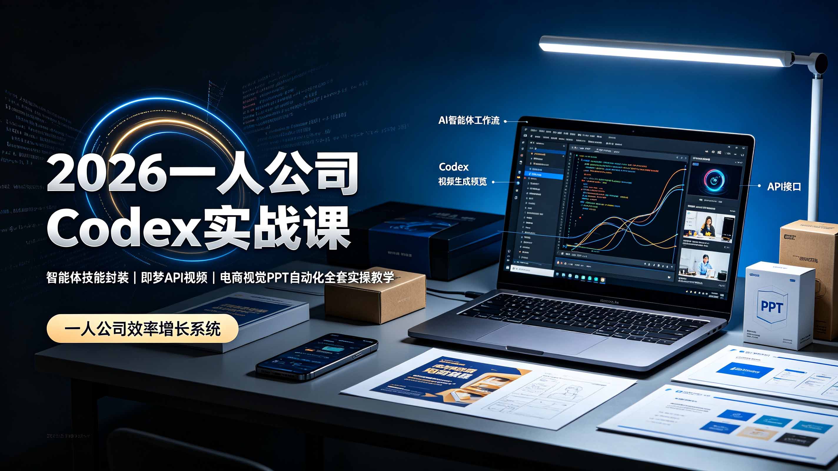 （19503期）2026一人公司Codex实战课◆智能体技能封装｜即梦API视频｜电商视觉PPT自动化全套实操教学瀚萌资源网-网赚网-网赚项目网-虚拟资源网-国学资源网-易学资源网-本站有全网最新网赚项目-易学课程资源-中医课程资源的在线下载网站！瀚萌资源网