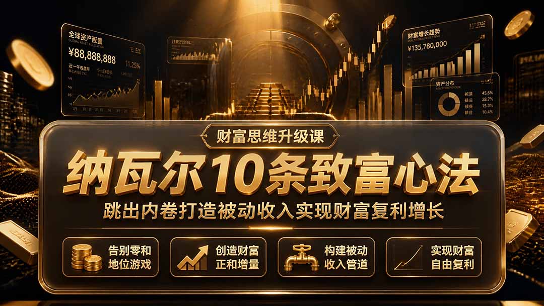 （19628期）付费文章：纳瓦尔10条致富心法，跳出内卷打造被动收入实现财富复利增长瀚萌资源网-网赚网-网赚项目网-虚拟资源网-国学资源网-易学资源网-本站有全网最新网赚项目-易学课程资源-中医课程资源的在线下载网站！瀚萌资源网