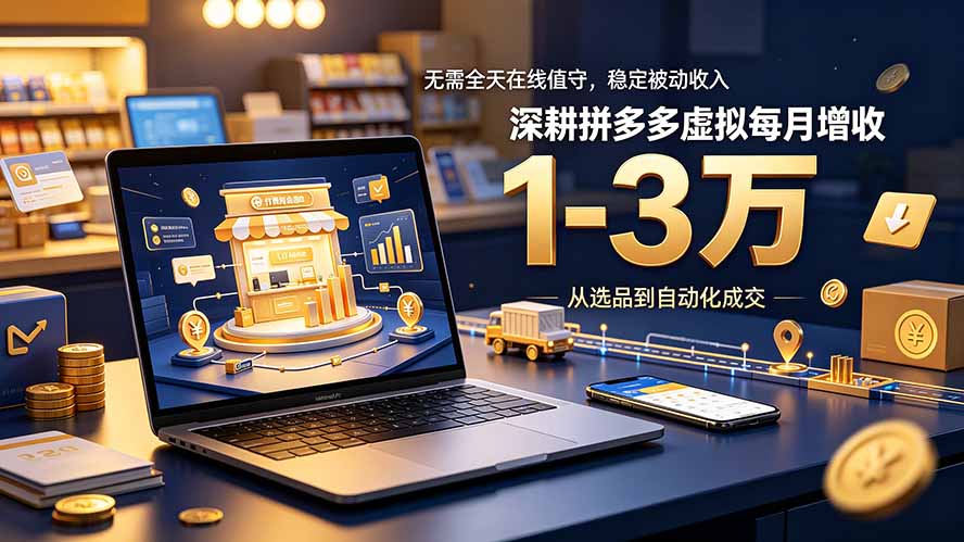 （19326期）无需全天在线值守，稳定被动收入，深耕拼多多虚拟每月增收 1-3 万瀚萌资源网-网赚网-网赚项目网-虚拟资源网-国学资源网-易学资源网-本站有全网最新网赚项目-易学课程资源-中医课程资源的在线下载网站！瀚萌资源网