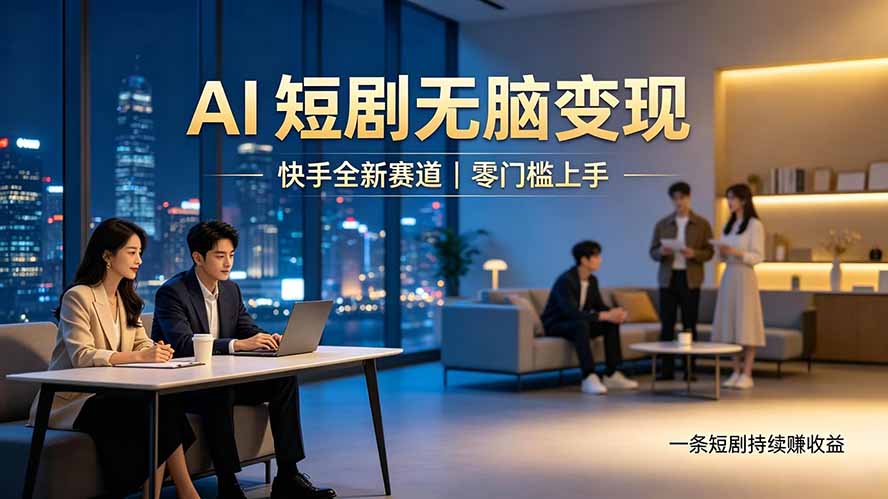（19577期）别乱找副业了，快手 AI 短剧零门槛长久被动增收瀚萌资源网-网赚网-网赚项目网-虚拟资源网-国学资源网-易学资源网-本站有全网最新网赚项目-易学课程资源-中医课程资源的在线下载网站！瀚萌资源网