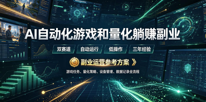 （19388期）AI全自动游戏和量化躺赚副业：日入几百，稳定运行三年的项目！瀚萌资源网-网赚网-网赚项目网-虚拟资源网-国学资源网-易学资源网-本站有全网最新网赚项目-易学课程资源-中医课程资源的在线下载网站！瀚萌资源网