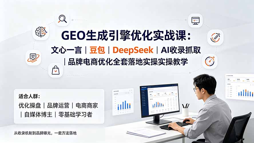 （19456期）GEO生成引擎优化实战课：文心一言｜豆包｜DeepSeek｜AI收录抓取｜品牌电商优化全套落地实操教学瀚萌资源网-网赚网-网赚项目网-虚拟资源网-国学资源网-易学资源网-本站有全网最新网赚项目-易学课程资源-中医课程资源的在线下载网站！瀚萌资源网