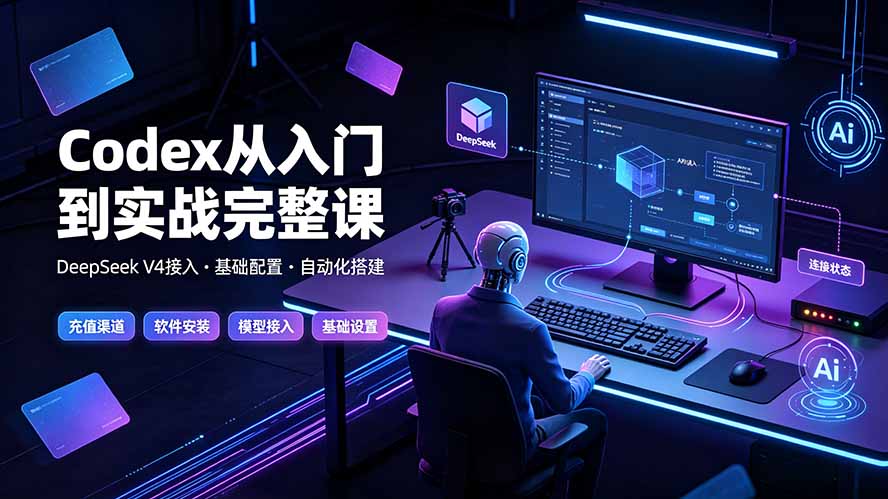 （19257期）Codex从入门到实战完整课｜充值·安装·接入DeepSeek，记忆·插件·Skill·CLI·MCP全拆解瀚萌资源网-网赚网-网赚项目网-虚拟资源网-国学资源网-易学资源网-本站有全网最新网赚项目-易学课程资源-中医课程资源的在线下载网站！瀚萌资源网