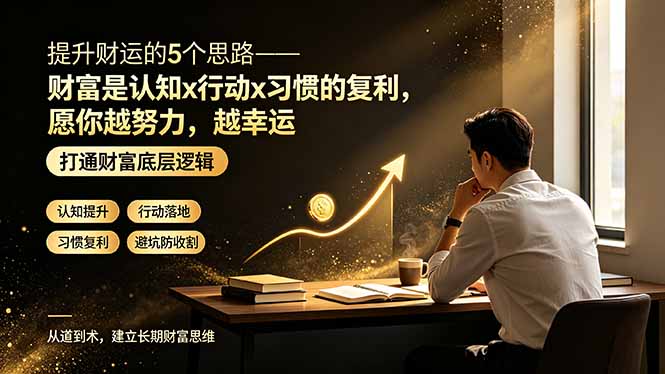 (19233期)付费文章:提升财运的5个思路——财富是认知x行动x习惯的复利,愿你越努力,越幸运瀚萌资源网-网赚网-网赚项目网-虚拟资源网-国学资源网-易学资源网-本站有全网最新网赚项目-易学课程资源-中医课程资源的在线下载网站!瀚萌资源网