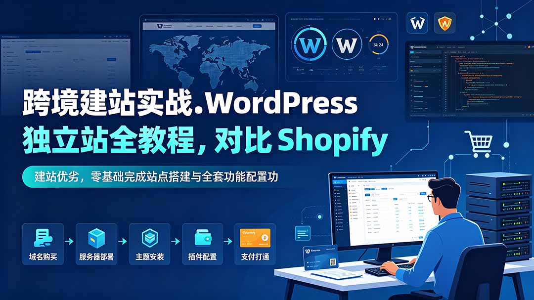 （19546期）跨境建站实战：WordPress 独立站全教程，对比 Shopify 建站优劣，零基础完成站点搭建与全套功能配置瀚萌资源网-网赚网-网赚项目网-虚拟资源网-国学资源网-易学资源网-本站有全网最新网赚项目-易学课程资源-中医课程资源的在线下载网站！瀚萌资源网