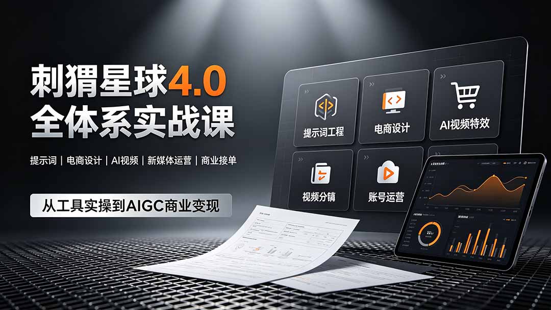 （19224期）刺猬星球4.0全体系实战课，覆盖提示词工程、电商设计、AI视频特效与新媒体运营，一站式掌握AIGC商业核心技能瀚萌资源网-网赚网-网赚项目网-虚拟资源网-国学资源网-易学资源网-本站有全网最新网赚项目-易学课程资源-中医课程资源的在线下载网站！瀚萌资源网
