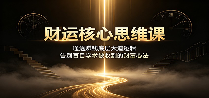财运核心思维课:通透赚钱底层大道逻辑,告别盲目学术被收割的财富心法瀚萌资源网-网赚网-网赚项目网-虚拟资源网-国学资源网-易学资源网-本站有全网最新网赚项目-易学课程资源-中医课程资源的在线下载网站!瀚萌资源网