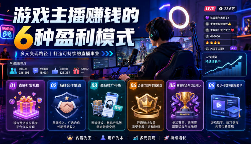 付费文章：游戏主播賺钱的6种盈利模式瀚萌资源网-网赚网-网赚项目网-虚拟资源网-国学资源网-易学资源网-本站有全网最新网赚项目-易学课程资源-中医课程资源的在线下载网站！瀚萌资源网
