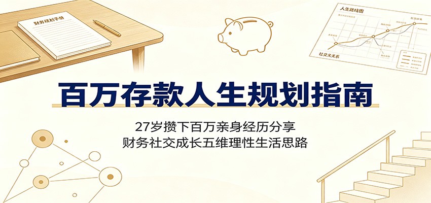 百万存款人生规划指南：27岁攒下百万亲身经历分享，财务社交成长五维理性生活思路瀚萌资源网-网赚网-网赚项目网-虚拟资源网-国学资源网-易学资源网-本站有全网最新网赚项目-易学课程资源-中医课程资源的在线下载网站！瀚萌资源网