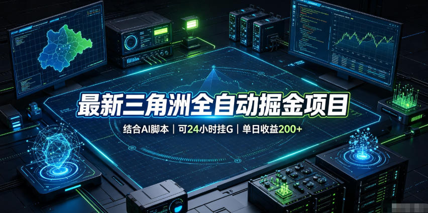 最新三角洲全自动掘金项目，结合AI脚本，可24小时挂G，单日收益200+【揭秘】瀚萌资源网-网赚网-网赚项目网-虚拟资源网-国学资源网-易学资源网-本站有全网最新网赚项目-易学课程资源-中医课程资源的在线下载网站！瀚萌资源网