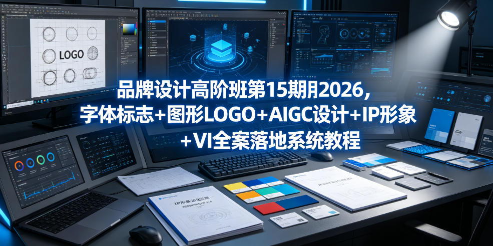 品牌设计高阶班第15期2026，字体标志＋图形LOGO＋AIGC设计＋IP形象＋VI全案落地系统教程瀚萌资源网-网赚网-网赚项目网-虚拟资源网-国学资源网-易学资源网-本站有全网最新网赚项目-易学课程资源-中医课程资源的在线下载网站！瀚萌资源网