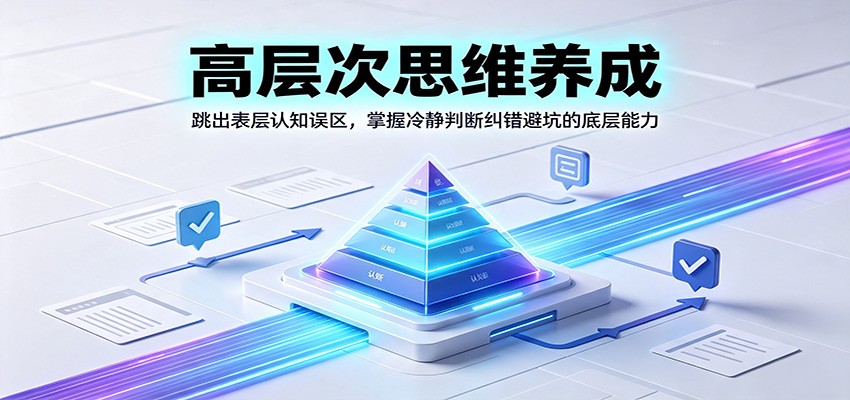高层次思维养成：跳出表层认知误区，掌握冷静判断纠错避坑的底层能力瀚萌资源网-网赚网-网赚项目网-虚拟资源网-国学资源网-易学资源网-本站有全网最新网赚项目-易学课程资源-中医课程资源的在线下载网站！瀚萌资源网