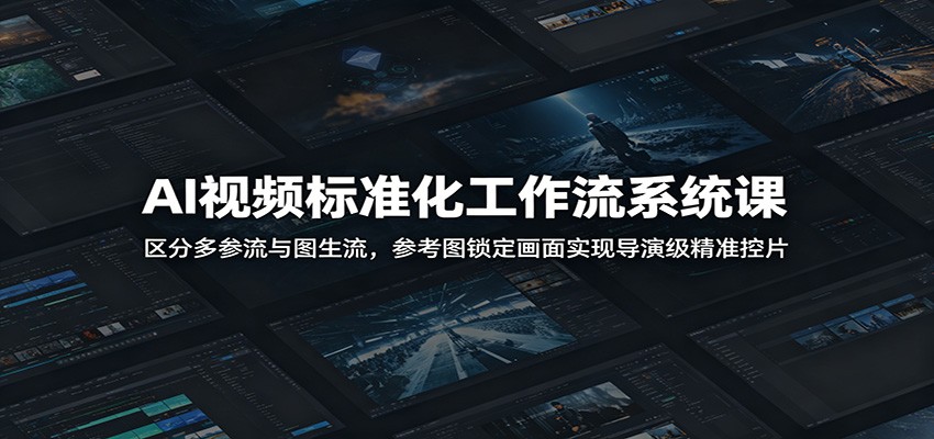 AI视频标准化工作流系统课：区分多参流与图生流，参考图锁定画面实现导演级精准控片瀚萌资源网-网赚网-网赚项目网-虚拟资源网-国学资源网-易学资源网-本站有全网最新网赚项目-易学课程资源-中医课程资源的在线下载网站！瀚萌资源网