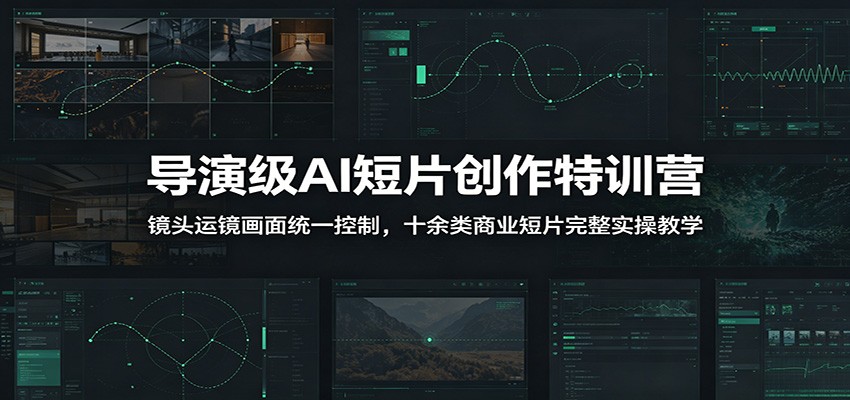 导演级AI短片创作特训营：镜头运镜画面统一控制，十余类商业短片完整实操教学（更新）瀚萌资源网-网赚网-网赚项目网-虚拟资源网-国学资源网-易学资源网-本站有全网最新网赚项目-易学课程资源-中医课程资源的在线下载网站！瀚萌资源网
