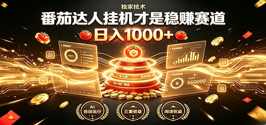 别再瞎找副业!番茄达人挂机才是稳赚赛道 日入1000+瀚萌资源网-网赚网-网赚项目网-虚拟资源网-国学资源网-易学资源网-本站有全网最新网赚项目-易学课程资源-中医课程资源的在线下载网站!瀚萌资源网