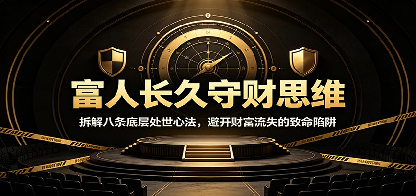 富人长久守财思维：拆解八条底层处世心法，避开财富流失的致命陷阱瀚萌资源网-网赚网-网赚项目网-虚拟资源网-国学资源网-易学资源网-本站有全网最新网赚项目-易学课程资源-中医课程资源的在线下载网站！瀚萌资源网