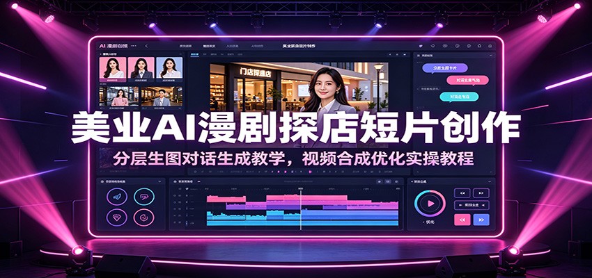 美业AI漫剧探店短片创作：分层生图对话生成教学，视频合成优化实操教程瀚萌资源网-网赚网-网赚项目网-虚拟资源网-国学资源网-易学资源网-本站有全网最新网赚项目-易学课程资源-中医课程资源的在线下载网站！瀚萌资源网