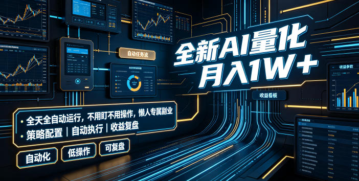 全新AI量化月入1W+，全天全自动运行，不用盯不用操作，懒人专属副业！【揭秘】瀚萌资源网-网赚网-网赚项目网-虚拟资源网-国学资源网-易学资源网-本站有全网最新网赚项目-易学课程资源-中医课程资源的在线下载网站！瀚萌资源网