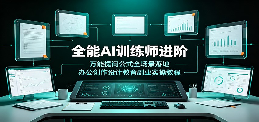 全能AI训练师进阶：万能提问公式全场景落地，办公创作设计教育副业实操教程瀚萌资源网-网赚网-网赚项目网-虚拟资源网-国学资源网-易学资源网-本站有全网最新网赚项目-易学课程资源-中医课程资源的在线下载网站！瀚萌资源网
