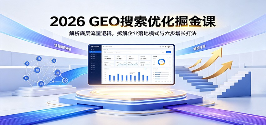 2026 GEO搜索优化掘金课：解析底层流量逻辑，拆解企业落地模式与六步增长打法瀚萌资源网-网赚网-网赚项目网-虚拟资源网-国学资源网-易学资源网-本站有全网最新网赚项目-易学课程资源-中医课程资源的在线下载网站！瀚萌资源网