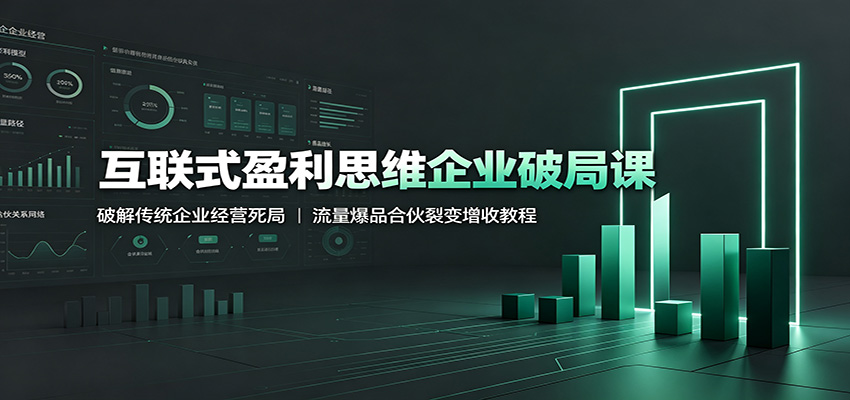 互联式盈利思维企业破局课：破解传统企业经营死局，流量爆品合伙裂变增收教程瀚萌资源网-网赚网-网赚项目网-虚拟资源网-国学资源网-易学资源网-本站有全网最新网赚项目-易学课程资源-中医课程资源的在线下载网站！瀚萌资源网