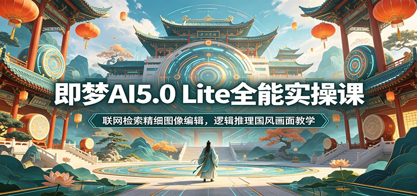 即梦AI5.0 Lite全能实操课：联网检索精细图像编辑，逻辑推理国风画面教学瀚萌资源网-网赚网-网赚项目网-虚拟资源网-国学资源网-易学资源网-本站有全网最新网赚项目-易学课程资源-中医课程资源的在线下载网站！瀚萌资源网